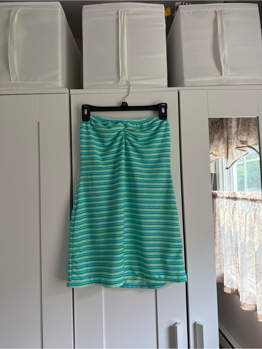 Striped Aqua & Lime Pool Dress